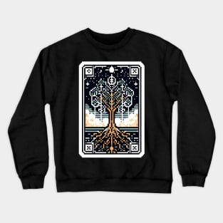 tarot reading tree of life 8 bit Crewneck Sweatshirt